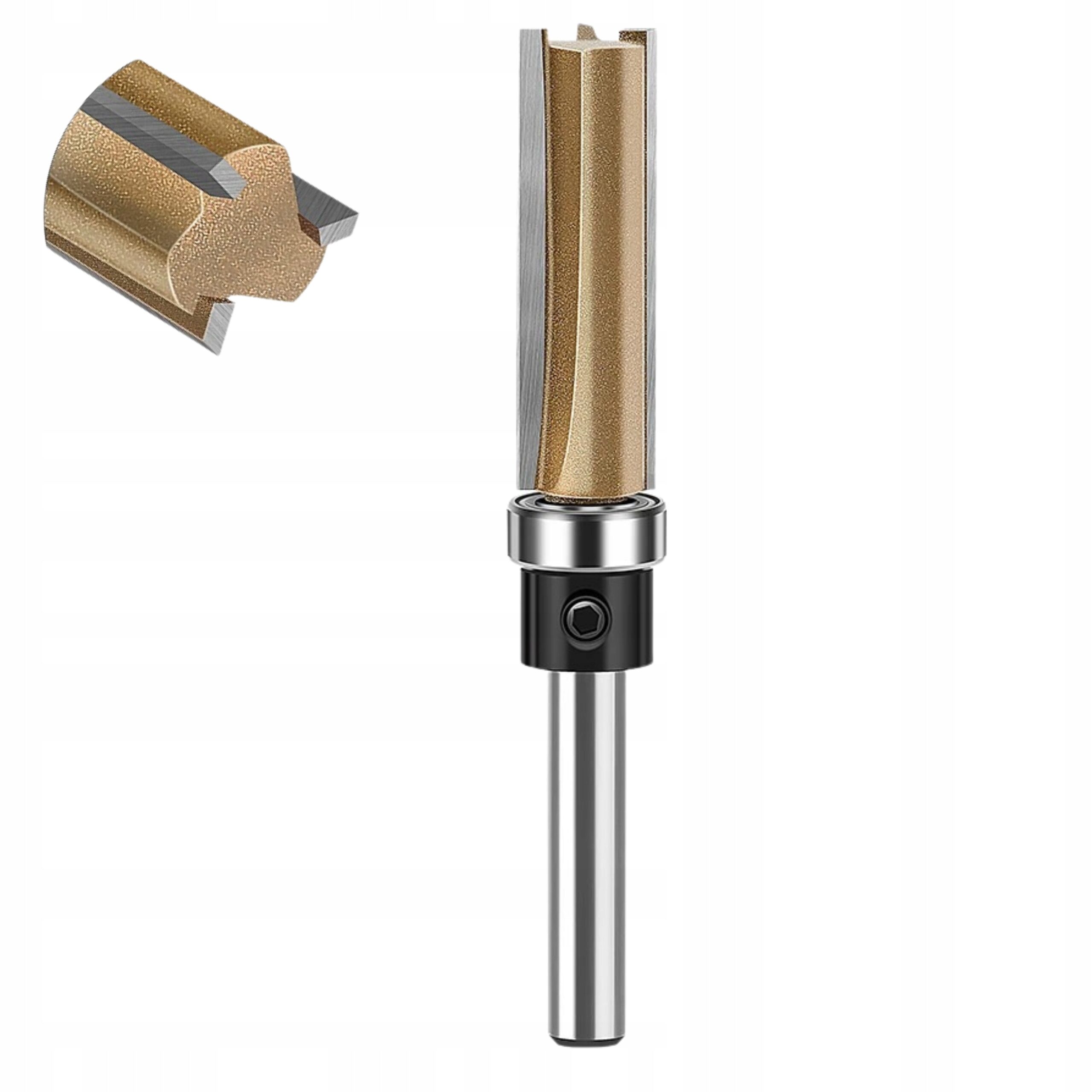 Frez prosty kopiujący z łożyskiem Z3 12,7 × 38 mm – trzpień 6 mm